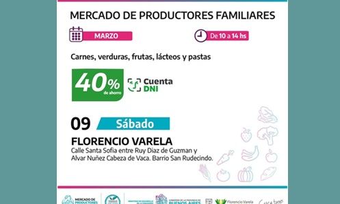 Florencio Varela – Mercado de productores familiares en San Rudecindo